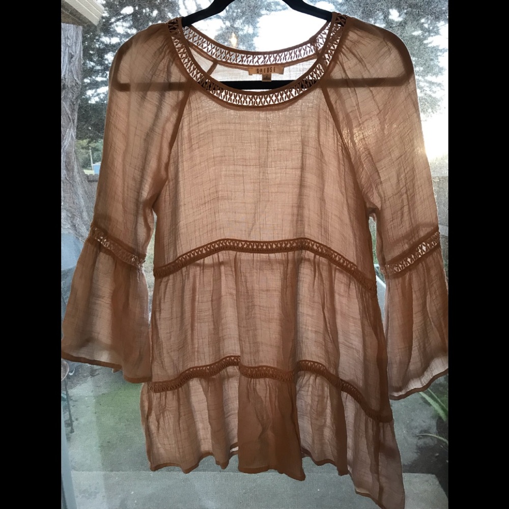 neutral bohemian blouse